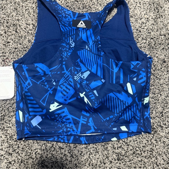 Reebok Navy and Cobalt Patterned Sports Bra - Picture 3 of 6